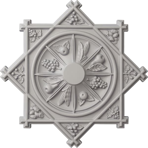 Ekena Millwork Antilles Ceiling Medallion (Fits Canopies up to 6"), 38 1/4"OD x 1 1/2"P, Ultra Pure White CM38ANUWF - main